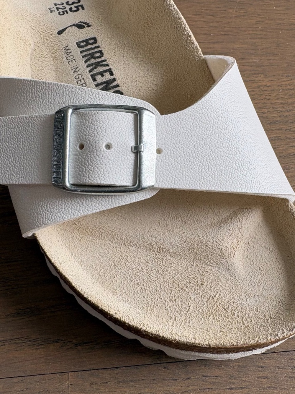 Birkenstock Madrid White Slide Size EU 35 - Picture 12 of 16